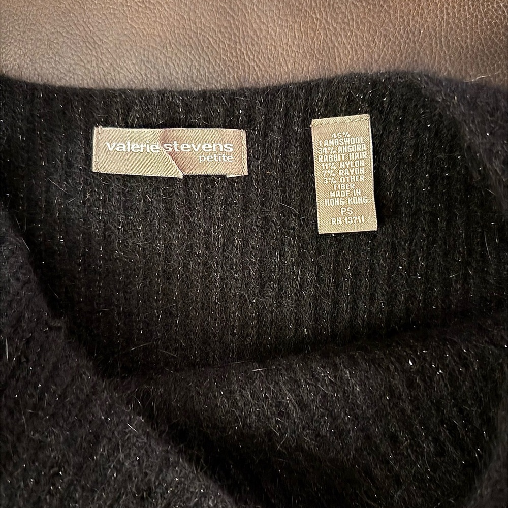 Valerie Stevens Black Knit Vest